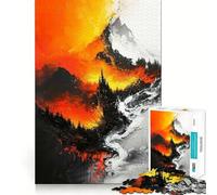 Rompecabezas difícil Montaña Naranja para Adultos, 1000 Piezas, Juego Inteligente para el hogar, Disfruta del Montaje de imágenes, Regalo Festivo (38x52cm)