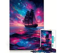 Rompecabezas difícil Navegando por el Cosmos para Adultos, 1000 Piezas, Rompecabezas Mental, Relajante, Arte, Montaje, (38x26cm)