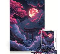 Rompecabezas difícil Neon Torii Gate Nightscape para Adultos, 1000 Piezas, Juguete de lógica, Momento de Paz, Corte Suave, Regalo Premium (38x26cm)