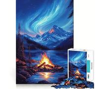 Rompecabezas difícil Nightfire Under The Northern Lights para Adultos, 1000 Piezas, Juego Inteligente para el hogar, Disfruta del Montaje de la Imagen, Regalo Festivo (38x26cm)