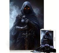 Rompecabezas difícil Ninja Caballero Oscuro Asesino para Adultos 1000 Piezas Juego Inteligente para el hogar Disfruta del Montaje de la Imagen Regalo Festivo (38x52cm)