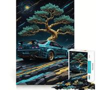 Rompecabezas difícil Nissan GTR Kintsugi Art para Adultos, 1000 Piezas, Juguete de lógica sólida, diversión Sencilla, Corte de precisión, (38x52cm)