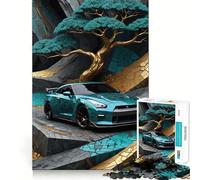 Rompecabezas difícil Nissan GTR R Kintsugi para Adultos, 1000 Piezas, con Memoria, fácil de armar, Ideal para el Ocio, Regalo artístico (38x26cm)