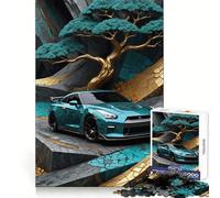 Rompecabezas difícil Nissan GTR R Kintsugi para Adultos, 1000 Piezas, con Memoria, fácil de armar, Ideal para el Ocio, Regalo artístico (38x26cm)