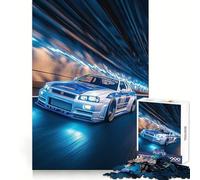 Rompecabezas difícil Nissan Skyline R Drifting para Adultos, 1000 Piezas, Juego Inteligente para el hogar, Disfruta del Montaje de la Imagen, Regalo Festivo (38x52cm)