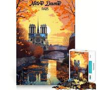 Rompecabezas difícil Notre Dame De Paris para Adultos, 1000 Piezas, sólido, de lógica, Simple, Divertido, Corte de precisión, (38x26cm)