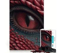 Rompecabezas difícil Ojo de Dragón Rojo para Adultos, 1000 Piezas, Rompecabezas Mental, Arte Relajante, (50x75cm)