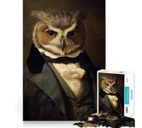 Rompecabezas difícil Owl Aristocrat para Adultos, 1000 Piezas, estimula la Memoria, Juego Relajante, Corte Premium, (38x52cm)