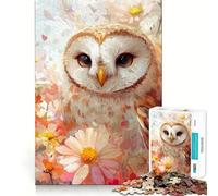 Rompecabezas difícil Owl In Flowers II para Adultos, 1000 Piezas, Juguete de lógica sólida, diversión Sencilla, Corte de precisión, (38x52cm)