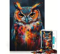 Rompecabezas difícil Owl Magic para Adultos, 1000 Piezas, estimula la Memoria, Juego Relajante, Corte Premium, (50x75cm)