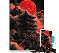 Rompecabezas difícil Pagoda de la Luna Roja para Adultos, 1000 Piezas, desafío Mental, Juguete de Ocio Suave, Corte preciso, Regalo Memorable (50x75cm)
