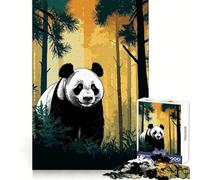 Rompecabezas difícil Panda Animal Forest para Adultos, 1000 Piezas, Juguete de lógica sólida, Simple y Divertido, Corte de precisión, (50x75cm)