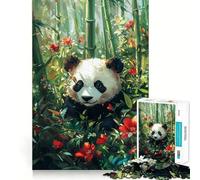 Rompecabezas difícil Panda en el Bosque de bambú para Adultos, 1000 Piezas, Juguete de lógica sólida, Simple y Divertido, Corte de precisión, (50x75cm)