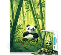 Rompecabezas difícil Panda en el Bosque de bambú para Adultos, 1000 Piezas, Juguete de lógica sólida, Simple y Divertido, Corte de precisión, (38x52cm)