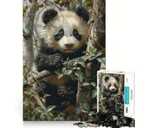 Rompecabezas difícil Panda en Flor para Adultos, 1000 Piezas, Juego Inteligente para el hogar, Disfruta del Montaje de la Imagen, Regalo Festivo (50x75cm)