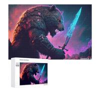 Rompecabezas Difícil para Adultos 1000 PCS Behemoth's Glowing Blade Rompecabezas Familiar Juego Regalo De Cumpleaños Gran Regalo para Jugar 1000 PCS