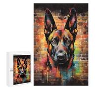 Rompecabezas Difícil para Adultos 1000 PCS Belgian Malinois Graffiti Rompecabezas para Adultos Juegos De Relajación Desafío Difícil Desafiante De Completar 1000 PCS