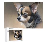 Rompecabezas Difícil para Adultos 1000 PCS Chihuahua Dog Portrait Painting Rompecabezas De Juguete Decoración De Pared Arte De Pared Regalo De Cumpleaños, Regalos, 1000 PCS