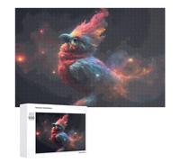 Rompecabezas Difícil para Adultos 1000 PCS Colorful Bird in Abstract Space Rompecabezas para Adultos Juguete Decoración De Pared Carrera De Velocidad Manual Desafío Educativo 1000 PCS