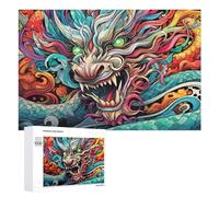 Rompecabezas Difícil para Adultos 1000 PCS Colorful Dragon Illustration-6 Rompecabezas Familiar Juego Regalo De Cumpleaños Gran Regalo para Jugar 1000 PCS