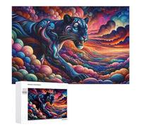 Rompecabezas Difícil para Adultos 1000 PCS Colorful Tiger Sunset Landscape Rompecabezas Familiar Juego Regalo De Cumpleaños Gran Regalo para Jugar 1000 PCS