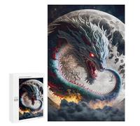 Rompecabezas Difícil para Adultos 1000 PCS Dragon Moon Rising -1 Rompecabezas Familiar Juego Regalo De Cumpleaños Gran Regalo para Jugar 1000 PCS