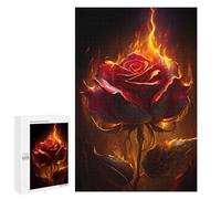 Rompecabezas Difícil para Adultos 1000 PCS Flaming Rose Artwork Rompecabezas para Adultos Juegos De Relajación Desafío Difícil Desafiante De Completar 1000 PCS