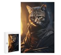 Rompecabezas Difícil para Adultos 1000 PCS Funny Shinobi Ninja Cat Rompecabezas para Adultos Juegos De Relajación Desafío Difícil Desafiante De Completar 1000 PCS