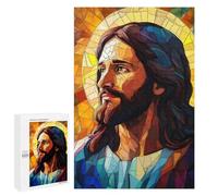 Rompecabezas Difícil para Adultos 1000 PCS Jesus Christ Stained Glass Rompecabezas para Adultos Juegos De Relajación Desafío Difícil Desafiante De Completar 1000 PCS