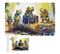 Rompecabezas Difícil para Adultos 1000 PCS Journeying Frogs A Tale of Adventure Rompecabezas Familiar Juego Regalo De Cumpleaños Gran Regalo para Jugar 1000 PCS