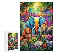 Rompecabezas Difícil para Adultos 1000 PCS Jungle Safari Colors Rompecabezas Familiar Juego Regalo De Cumpleaños Gran Regalo para Jugar 1000 PCS