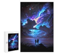Rompecabezas Difícil para Adultos 1000 PCS Lightning in The Cosmos Rompecabezas para Adultos Juegos De Relajación Desafío Difícil Desafiante De Completar 1000 PCS