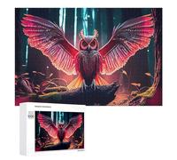 Rompecabezas Difícil para Adultos 1000 PCS Magical Forest Owl Rompecabezas para Adultos Juguete Decoración De Pared Carrera De Velocidad Manual Desafío Educativo 1000 PCS