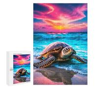 Rompecabezas Difícil para Adultos 1000 PCS Majestic Sea Turtle at Sunset Rompecabezas para Adultos Juegos De Relajación Desafío Difícil Desafiante De Completar 1000 PCS