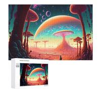 Rompecabezas Difícil para Adultos 1000 PCS Mystical Alien Landscape Rompecabezas para Adultos Juguete Decoración De Pared Carrera De Velocidad Manual Desafío Educativo 1000 PCS