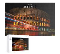 Rompecabezas Difícil para Adultos 1000 PCS Night Lights of Rome Colosseum Glow Rompecabezas De Juguete Decoración De Pared Arte De Pared Regalo De Cumpleaños, Regalos, 1000 PCS