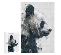 Rompecabezas Difícil para Adultos 1000 PCS Panda Profile Painting Rompecabezas para Adultos Juegos De Relajación Desafío Difícil Desafiante De Completar 1000 PCS