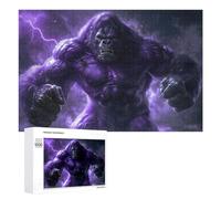 Rompecabezas Difícil para Adultos 1000 PCS Purple Power Gorilla Artwork Rompecabezas De Juguete Decoración De Pared Arte De Pared Regalo De Cumpleaños, Regalos, 1000 PCS
