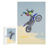 Rompecabezas Difícil para Adultos 1000 PCS Rider in Action Motorcycle Stunt Art Rompecabezas Familiar Juego Regalo De Cumpleaños Gran Regalo para Jugar 1000 PCS