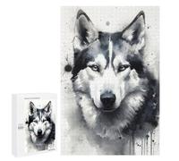 Rompecabezas Difícil para Adultos 1000 PCS Siberian Husky Dog Art Rompecabezas para Adultos Juegos De Relajación Desafío Difícil Desafiante De Completar 1000 PCS