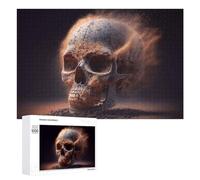 Rompecabezas Difícil para Adultos 1000 PCS Skull in Sand Time's Ephemeral Grip Rompecabezas para Adultos Juguete Decoración De Pared Carrera De Velocidad Manual Desafío Educativo 1000 PCS