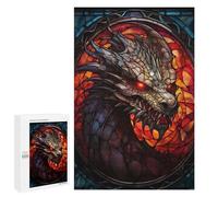Rompecabezas Difícil para Adultos 1000 PCS Stained Glass Dragon Wall Rompecabezas para Adultos Juegos De Relajación Desafío Difícil Desafiante De Completar 1000 PCS