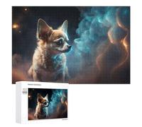 Rompecabezas Difícil para Adultos 1000 PCS Starry Night Chihuahua Dreamscape Rompecabezas Familiar Juego Regalo De Cumpleaños Gran Regalo para Jugar 1000 PCS