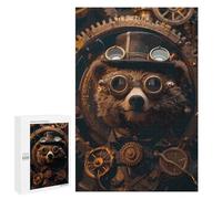 Rompecabezas Difícil para Adultos 1000 PCS Steampunk Animal Bear Rompecabezas para Adultos Juegos De Relajación Desafío Difícil Desafiante De Completar 1000 PCS