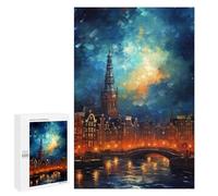 Rompecabezas Difícil para Adultos 1000 PCS Sunrise in Amsterdam Rompecabezas para Adultos Juegos De Relajación Desafío Difícil Desafiante De Completar 1000 PCS