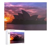 Rompecabezas Difícil para Adultos 1000 PCS Sydney Opera House at Sunset Rompecabezas Familiar Juego Regalo De Cumpleaños Gran Regalo para Jugar 1000 PCS