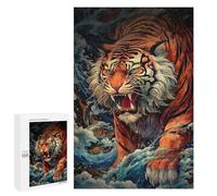 Rompecabezas Difícil para Adultos 1000 PCS The Great Tiger Wave Rompecabezas para Adultos Juegos De Relajación Desafío Difícil Desafiante De Completar 1000 PCS