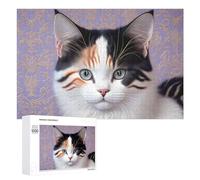 Rompecabezas Difícil para Adultos 1000 PCS Whimsical Cat Portrait Artwork Rompecabezas para Adultos Juguete Decoración De Pared Carrera De Velocidad Manual Desafío Educativo 1000 PCS