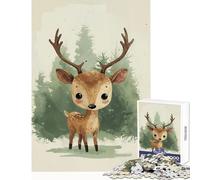 Rompecabezas difícil para Adultos 1000 Piezas Bosque Príncipe Ciervo decoración del hogar Juguetes Regalos para Mujeres y Hombres Juegos de relajación desafiantes para completar tamaño 38x26cm