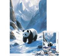 Rompecabezas difícil para adultos 1000 piezas caminos helados de bambú panda decoración del hogar juguetes regalos para mujeres y hombres juegos de relajación desafiantes para completar tamaño 38x52cm